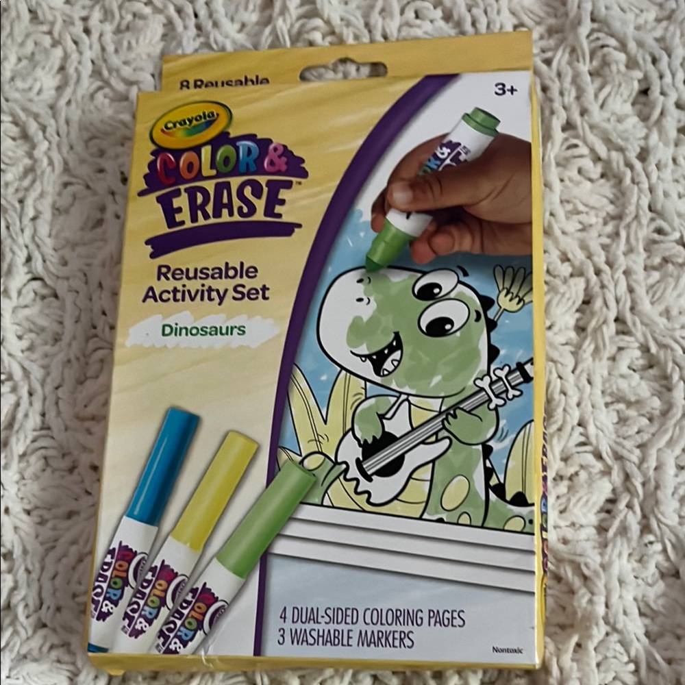 Crayola Color & Erase Dinosaur Set with Washable Markers